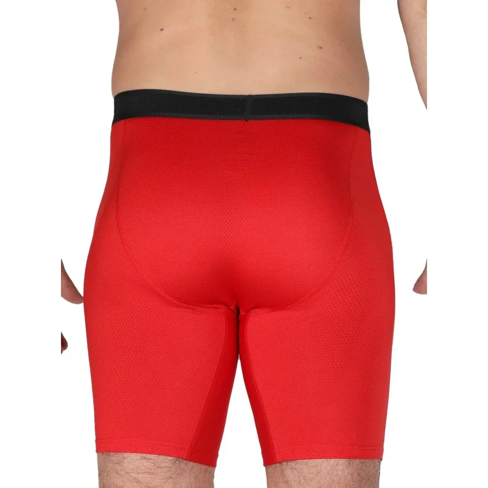 Athletic Works Men's Long Leg Quick Dry Performance Stretch Boxer Briefs, 6 Pack